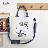 Canvas Handbag Ladies Shoulder Bag Square Messenger Bag
