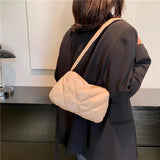 Quilted Top-handle Nylon Bag for Women