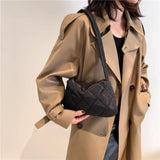 Quilted Top-handle Nylon Bag for Women