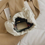 Retro Metal Chain Fold Shoulder Bag for Women