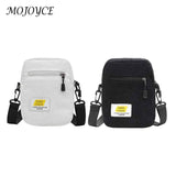 Corduroy Zipper Messenger Bag Autumn Winter Multi-layer Shoulder Bag