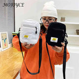 Corduroy Zipper Messenger Bag Autumn Winter Multi-layer Shoulder Bag