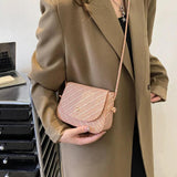 PU Small Crossbody Bags Women Mini Retro Patchwork Shoulder Messenger Bag Clutch