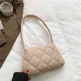 Quilted Women's Commute Bag Nylon Zipper for Autumn Winter