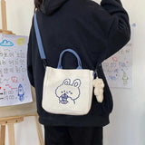 Corduroy Single Shoulder Bag Messenger Bag Solid Buckle