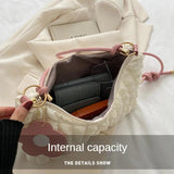 Women Cloud Bubs Shoulder Bag Soft Cloth Fabric