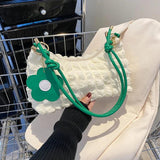 Women Cloud Bubs Shoulder Bag Soft Cloth Fabric