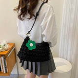 Women Cloud Bubs Shoulder Bag Soft Cloth Fabric