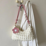 Women Cloud Bubs Shoulder Bag Soft Cloth Fabric