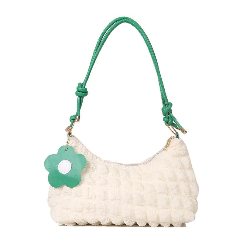 Women Cloud Bubs Shoulder Bag Soft Cloth Fabric