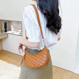 Women PU Leather Shoulder Bag All-Match Tote Crossbody Bag