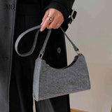 Women Felt Printed Shoulder Bag Casual Messenger Handbags