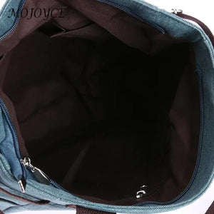 Canvas Cat Print Shoulder Bag Vintage Casual Underarm Bag Women