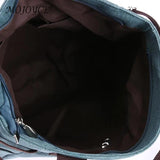 Canvas Cat Print Shoulder Bag Vintage Casual Underarm Bag Women