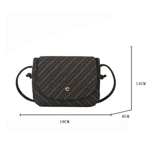 PU Small Crossbody Bags Women Mini Retro Patchwork Shoulder Messenger Bag