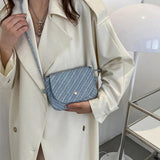 PU Small Crossbody Bags Women Mini Retro Patchwork Shoulder Messenger Bag