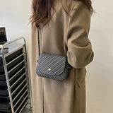 PU Small Crossbody Bags Women Mini Retro Patchwork Shoulder Messenger Bag