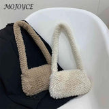 Plush Heart Top-handle Underarm Bag for Women