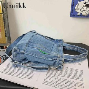 Denim Ladies Handbag Tote Bag Adjustable Strap