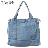 Denim Ladies Handbag Tote Bag Adjustable Strap