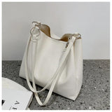 Women's Large Capacity Shoulder Bags Solid Texture Handbags for Women