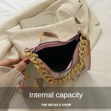 Geometry PU Leather Shoulder Underarm Bag Vintage Ladies Small Purse