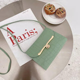 Women's Small Messenger Bag Candy Lock Buckle