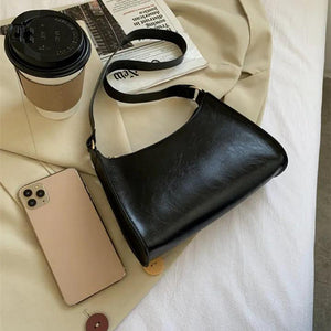 Retro Women's Shoulder Bag Tote Solid Underarm Messenger Handbag