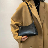 Retro Women's Shoulder Bag Tote Solid Underarm Messenger Handbag