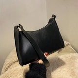 Retro Women's Shoulder Bag Tote Solid Underarm Messenger Handbag
