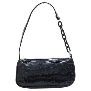 Women Stone Pattern PU Leather Handbags Lady Pure Shoulder Underarm Bag