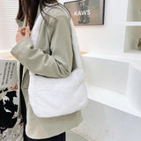 Cherry Pattern Shoulder Bag Plush Autumn Winter Style