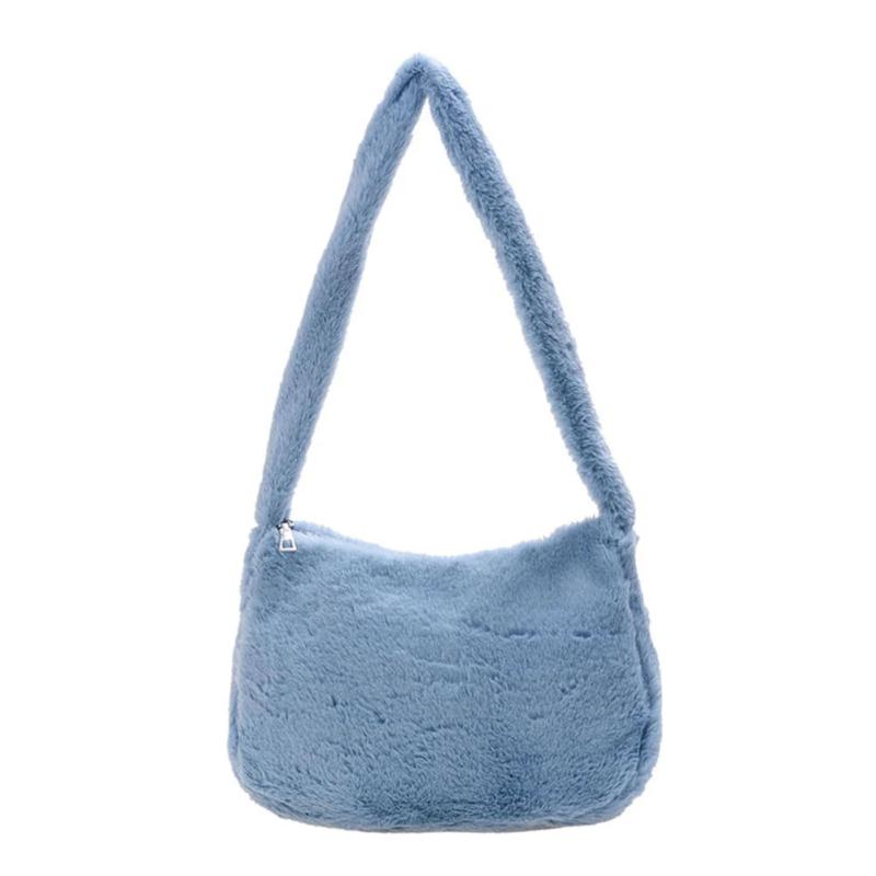 Cherry Pattern Shoulder Bag Plush Autumn Winter Style