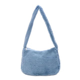Cherry Pattern Shoulder Bag Plush Autumn Winter Style