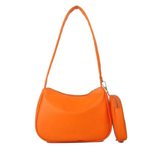 Women's Candy Bag PU Leather Shoulder Tote Underarm Small Subaxillary Bag
