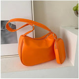Women's Candy Bag PU Leather Shoulder Tote Underarm Small Subaxillary Bag