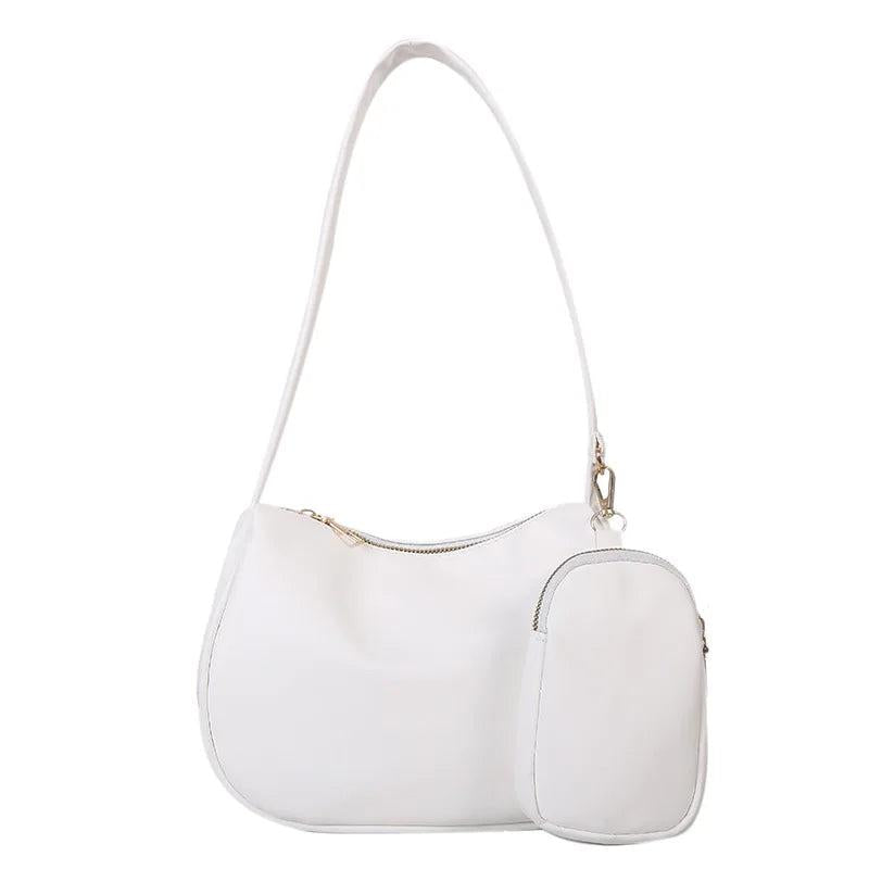 Women's Candy Bag PU Leather Shoulder Tote Underarm Small Subaxillary Bag