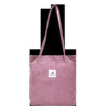 Corduroy Canvas Shoulder Bag Eco-Friendly Storage Handbag