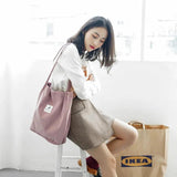 Corduroy Canvas Shoulder Bag Eco-Friendly Storage Handbag