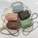 PU Small Crossbody Bags Women Mini Retro Patchwork Shoulder Messenger Bag Clutch