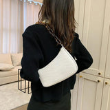 Crocodile Pattern Zipper Handbags Embossed Lacquer Shoulder Bag for Women