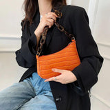 Crocodile Pattern Zipper Handbags Embossed Lacquer Shoulder Bag for Women