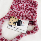 Flower Animal Pattern Shoulder Bags Plush Winter Handbags