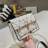 Summer Chain Shoulder Bag Crack Printing Handbag