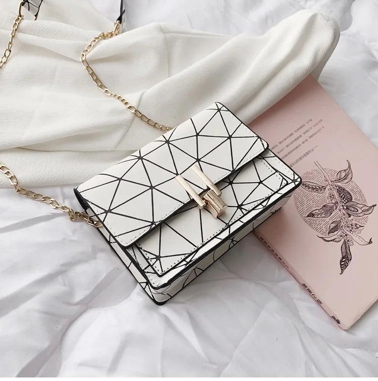 Summer Chain Shoulder Bag Crack Printing Handbag