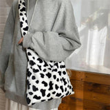 Cow Pattern Tote Handbag Shoulder Bag Large Capacity