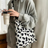 Cow Pattern Tote Handbag Shoulder Bag Large Capacity