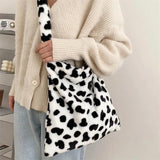 Cow Pattern Tote Handbag Shoulder Bag Large Capacity