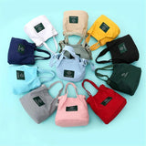 Canvas Handbags Mini Vintage Women's Shoulder Bag Solid Handbag