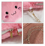 Cartoon Cloud Plush Shoulder Bag with Chain, Mobile Phone Pouch